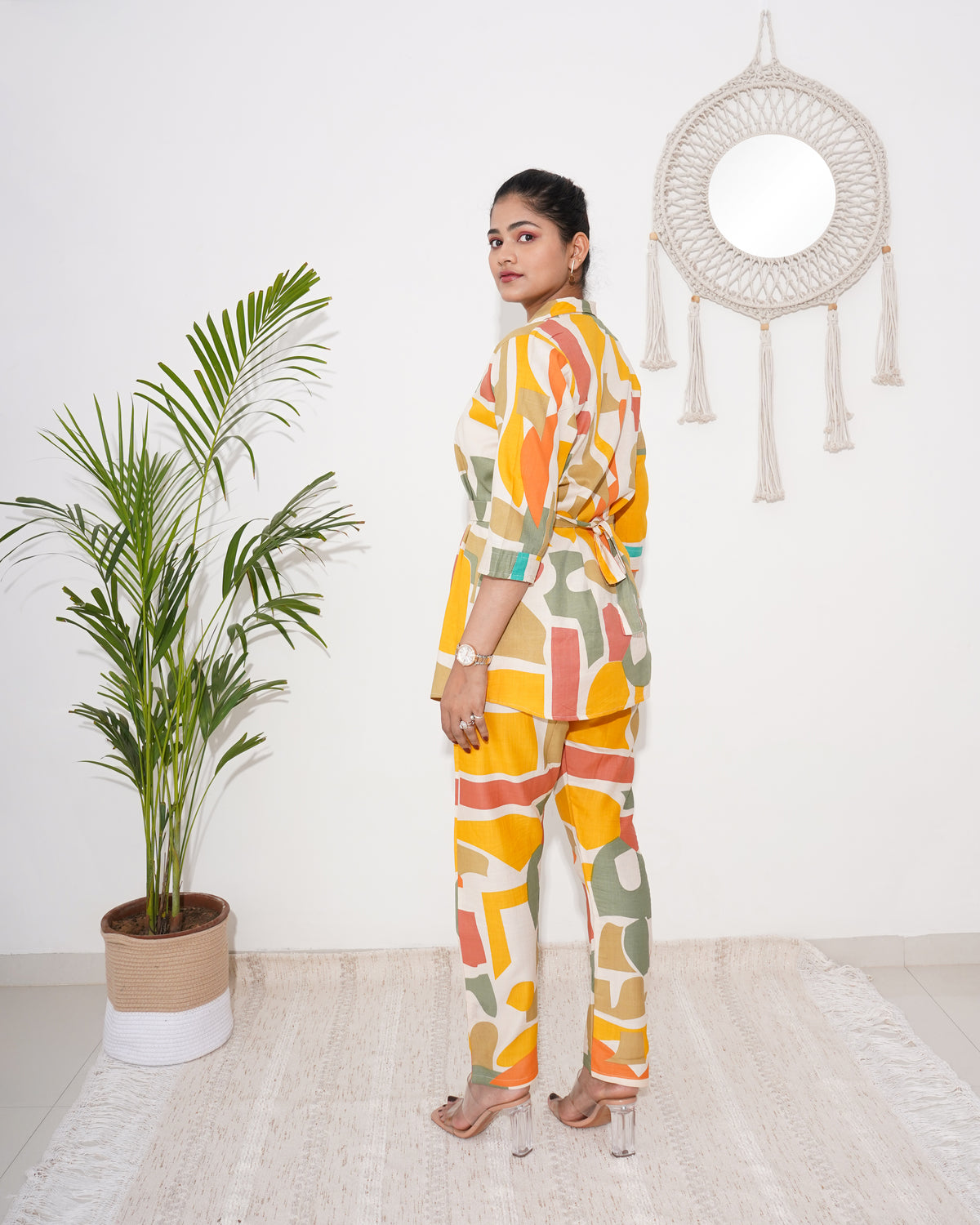 GEOMETRIC PRINT 3 PIECE CO-ORD SET