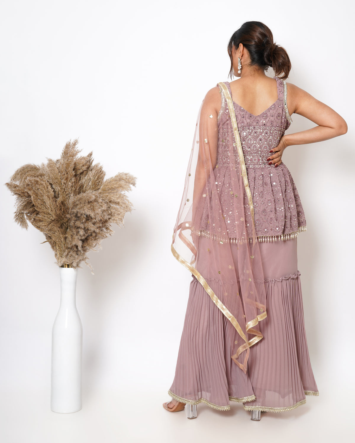 ONION PINK SHARARA SET