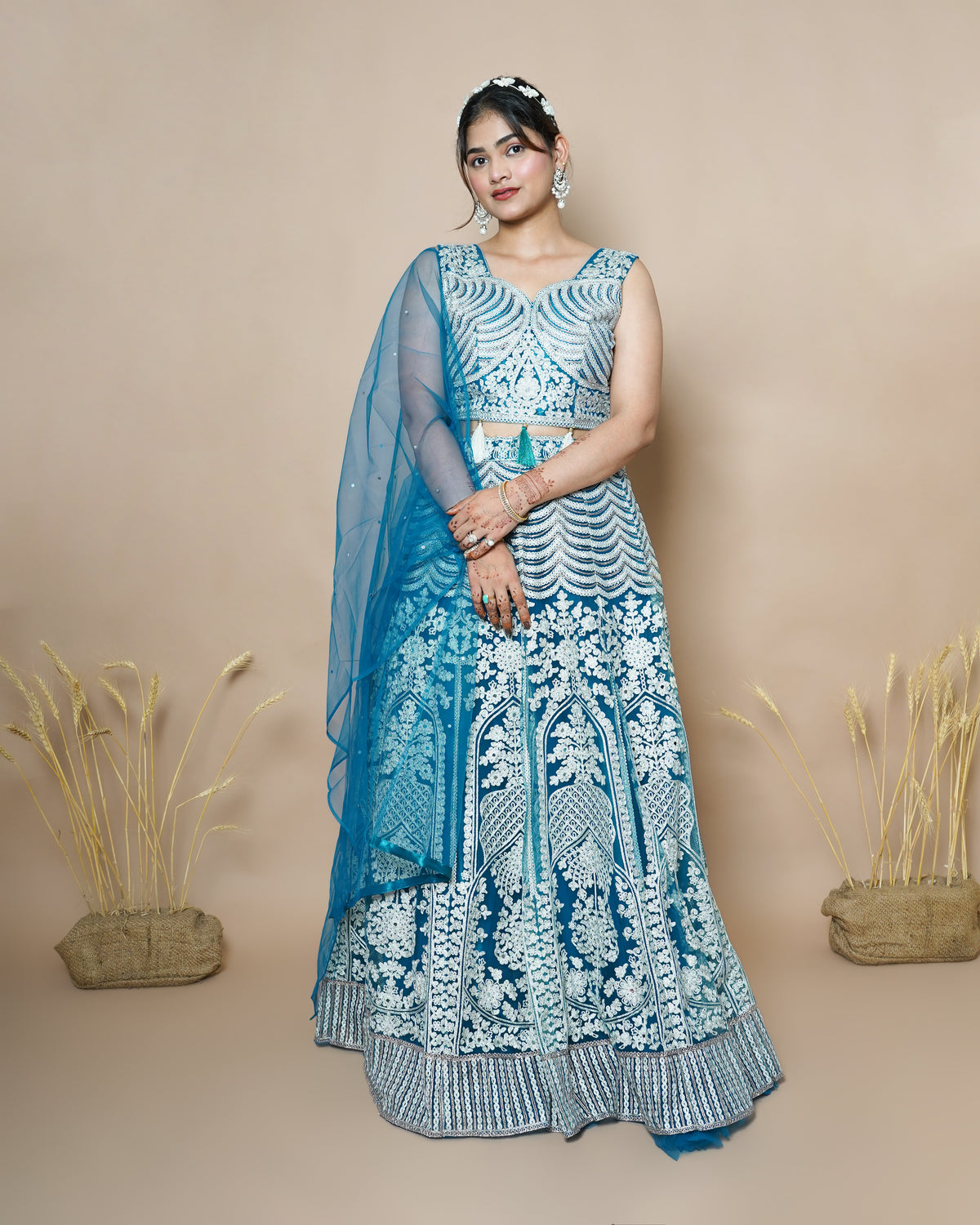 TEAL LEHENGA