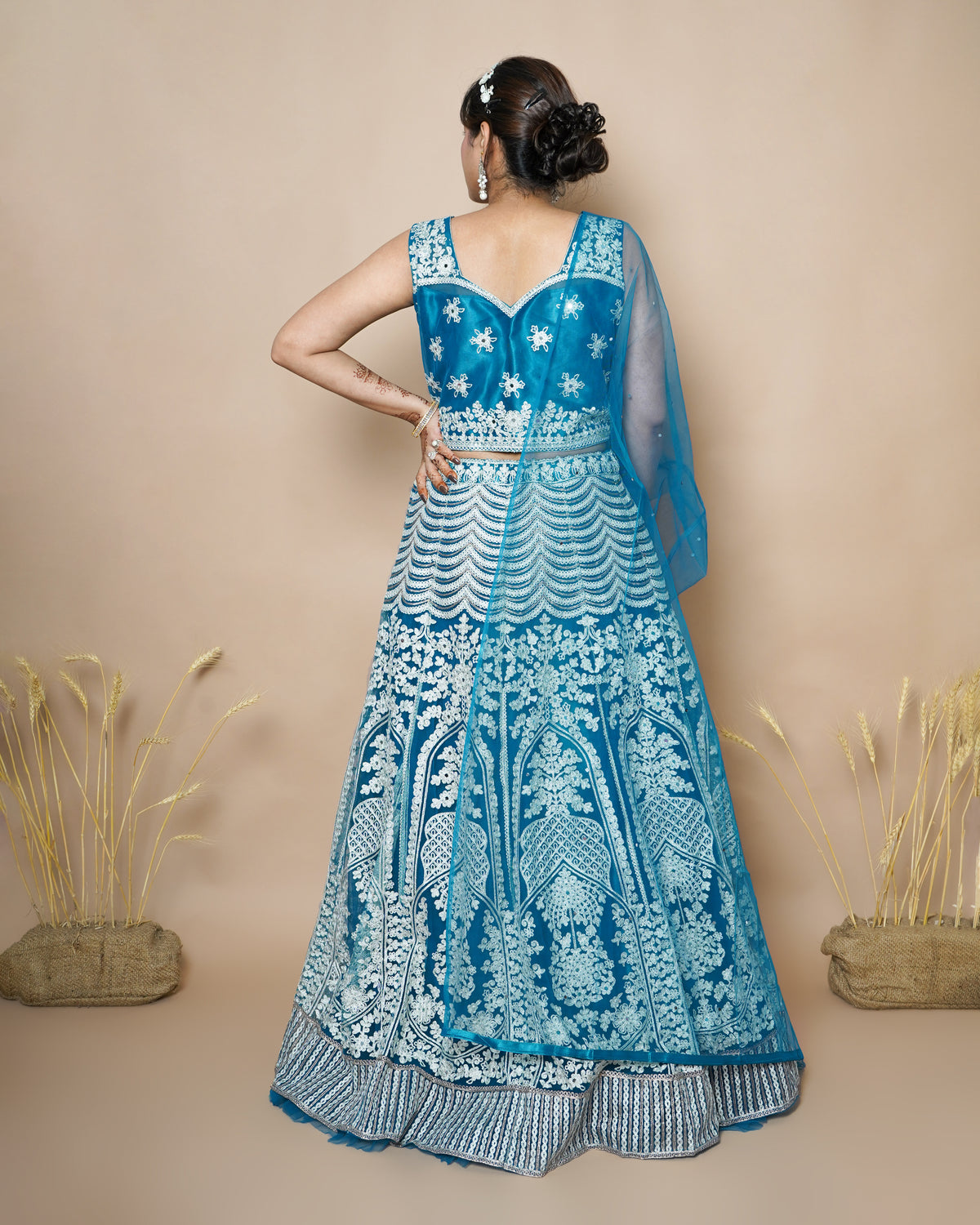 TEAL LEHENGA