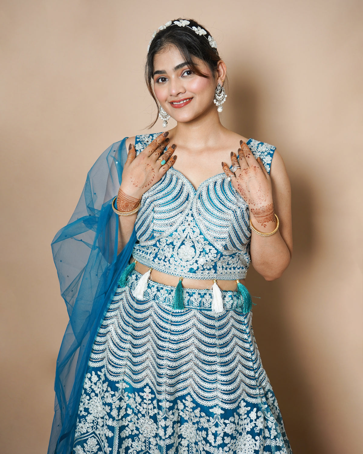 TEAL LEHENGA